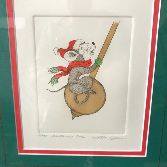 Martha Hinson "Christmouse Time" Signed/Framed Etching - Picture 2 of 8